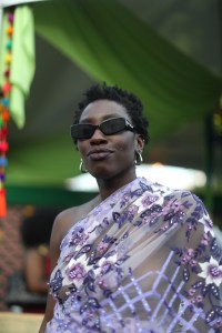 A street style look from Afropunk, 2019.