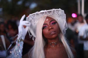 A street style look from Afropunk, 2019.