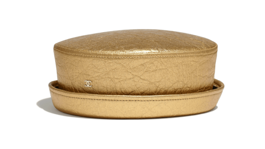 Chanel pineapple leather hat