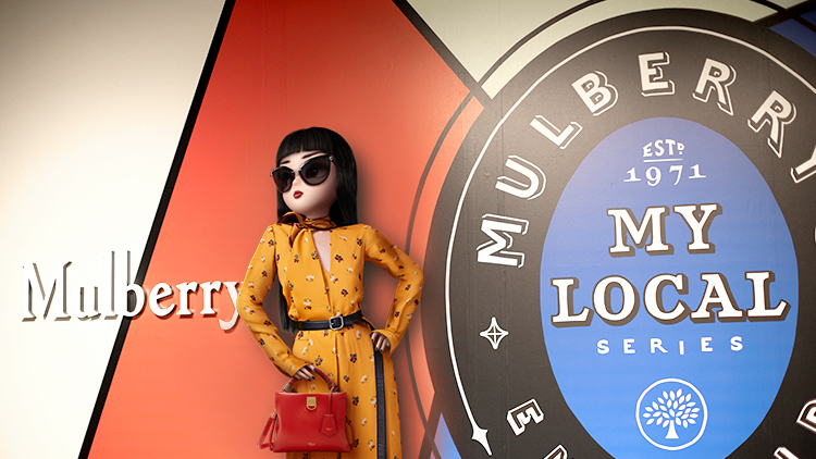Noonoouri wearing Mulberry, part of a new promotional activity from Tmall's Luxury Pavilion.