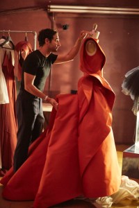 Zac Posen readies a major ballgown.