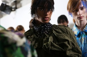 Backstage at Dries Van Noten RTW Spring 2020