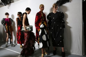 Backstage at Dries Van Noten RTW Spring 2020