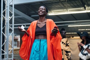 Backstage at Issey Miyake RTW Spring 2020