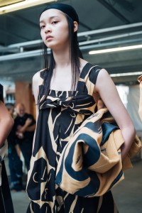 Backstage at Issey Miyake RTW Spring 2020