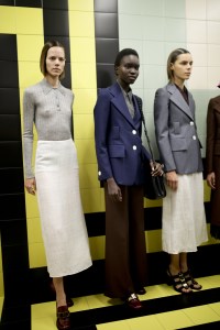 Backstage at Prada RTW Spring 2020
