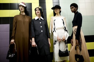 Backstage at Prada RTW Spring 2020