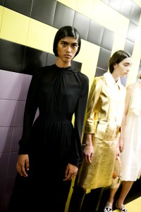Backstage at Prada RTW Spring 2020