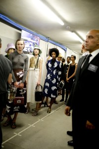 Backstage at Prada RTW Spring 2020