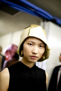Backstage at Prada RTW Spring 2020