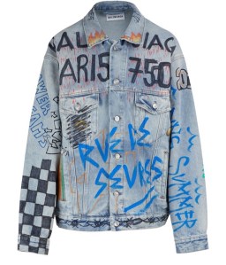 Balenciaga graffiti denim jacket
