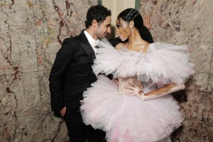 Zac Posen and Winnie Harlow