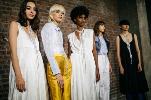 Backstage at Lutz Huelle RTW Spring 2020