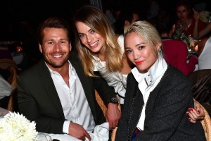 Glen Powell, Margot Robbie and Pom Klementieff