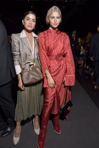 Camila Coelho and Caroline Daur in the front rowFendi show, Front Row, Spring Summer 2020, Milan Fashion Week, Italy - 19 Sep 2019