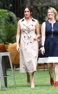Meghan Duchess of Sussex attends a Creative Industries and Business Reception the garden of her High Commissioners Residence.Prince Harry and Meghan Duchess of Sussex visit to Africa - 02 Oct 2019The Duke and Duchess of Sussex will attend a Creative Industries and Business Reception Following their private meeting with Mrs Machel, The Duke and Duchess will be escorted by Her Majestys Trade Commissioner Emma Wade-Smith into the garden of her High Commissioners Residence. Over 300 guests will be gathered for a reception to celebrate the UK and South Africas important business and investment relationship, looking ahead to the Africa Investment Summit the UK will host in 2020. Their Royal Highnesses will meet British and South Africa investors and South African female entrepreneurs. The Duke and Duchess will also tour exhibitions on the theme of UK-SA business partnerships, including young South African creative artists and young South African designers featuring in Nandos stores across the UK. Her Majestys Trade Commissioner will give a brief speech, introducing Their Royal Highnesses to all those present. The Duke will deliver remarks.