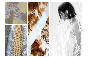 "Lumen print is a solar frame, an image created on sensitive paper exposed to sun light. The result is an abstract and poetic imprint of the world, with an almost pictorial plot, in which the variables of light and exposure time determine a process of uncontrollable transformations. The Gabriele Colangelo spring 2020 collection generates from these same visual suggestions." Ð Gabriele Colangelo