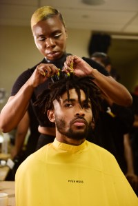 Backstage at Pyer Moss RTW Spring 2020