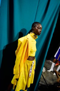 Backstage at Pyer Moss RTW Spring 2020