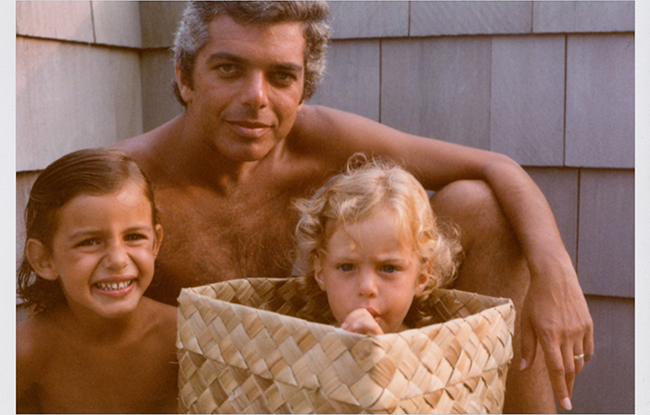Ralph Lauren with his sons Andrew and David in 1972