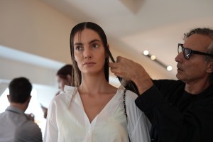 Backstage at Sally LaPointe RTW Spring 2020