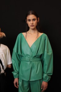 Backstage at Sally LaPointe RTW Spring 2020
