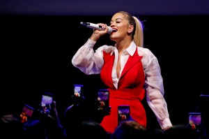 Rita Ora performingamfAR Gala, Inside, Spring Summer 2020, Milan Fashion Week, Italy - 21 Sep 2019