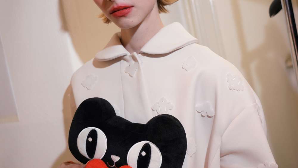 Backstage at the Tmall China Cool fashion show.