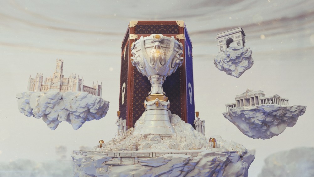 A rendering of Louis Vuitton's trunk for the League of Legends World Championship Summoner's Cup.