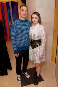 Reuben Selby and Maisie Williams at the Louis Vuitton New Bond Street opening