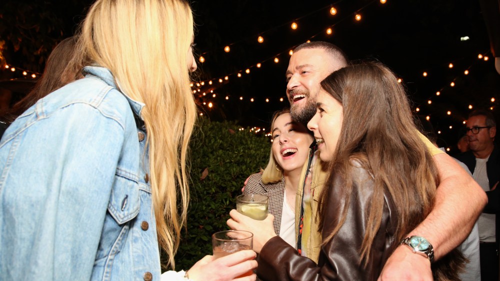 Este Haim, Alana Haim, Justin Timberlake and Danielle Haim attend the Levi's Music Project with Justin Timberlake and FW19 Collection Launch at the Levi's Haus on Tuesday, Oct. 15, 2019, in Los Angeles. (Photo by Blair Raughley/Invision for Levi's/AP Images)