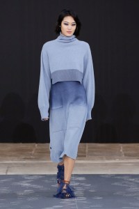 Model on the catwalk