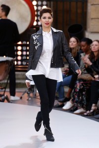 Model on the catwalk