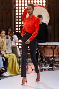 Model on the catwalk
