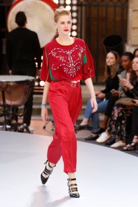 Model on the catwalk