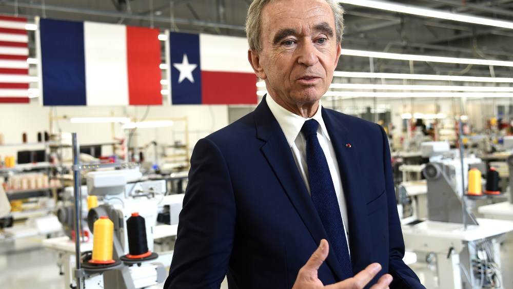 Bernard Arnault at the Louis Vuitton Factory in Texas.