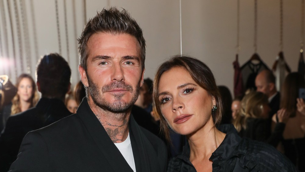 LONDON, ENGLAND - SEPTEMBER 30:  David and Victoria Beckham attend Victoria Beckham and Sotheby's celebration of Andy Warhol with Don Julio 1942 at her Dover Street store, on September 30, 2019 in London, England. (Photo by Darren Gerrish/WireImage for White Company)