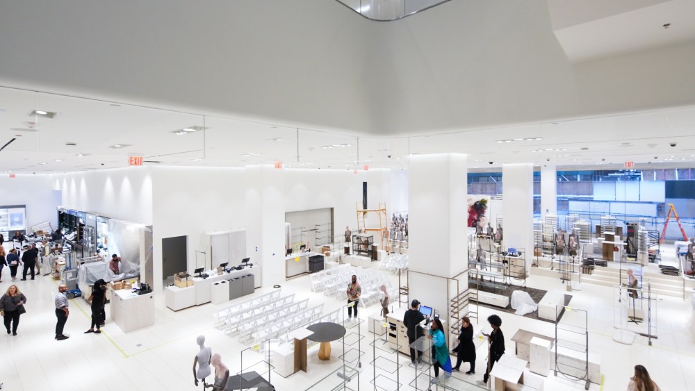 In progress, Nordstrom's Manhattan womenÕs flagship opening Oct. 24.