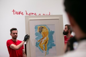 Atmosphere at the Take Home A Nude Auction at the New York Academy of Art.