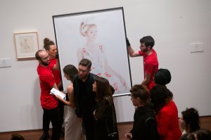 Atmosphere at the Take Home A Nude Auction at the New York Academy of Art.