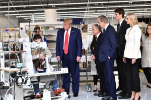 President Donald Trump, Michael Burke, Bernard Arnault and Ivanka Trump