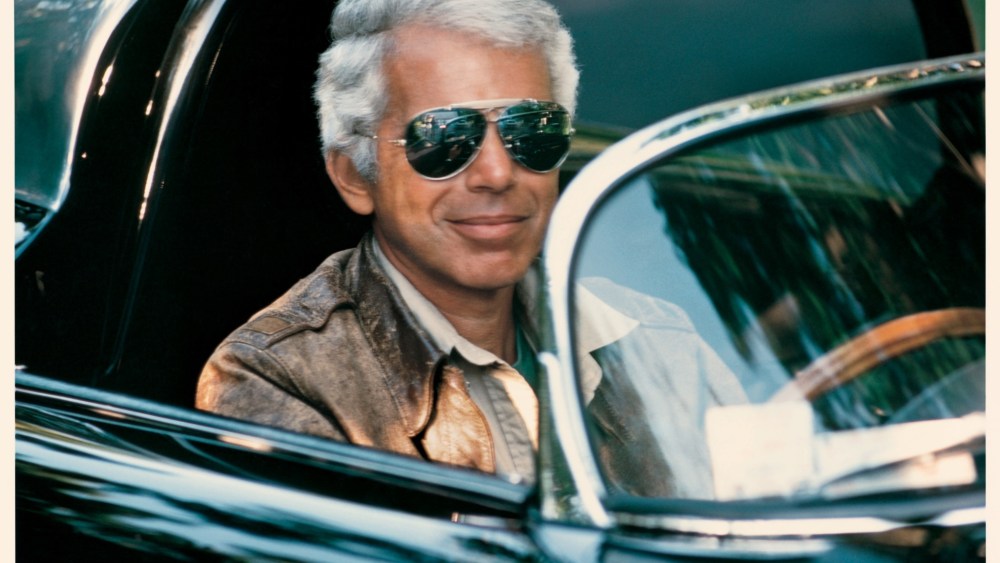 Ralph Lauren in his car.