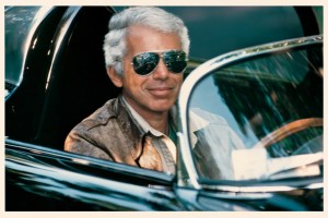 Ralph Lauren in his car.
