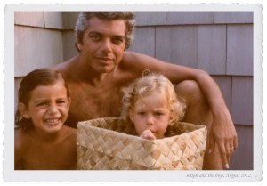 Ralph Lauren with his sons Andrew and David Lauren.