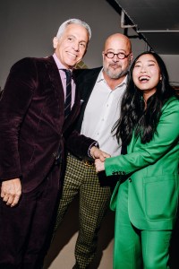 Geoffrey Zakarian, Andrew Zimmern, and Awkwafina