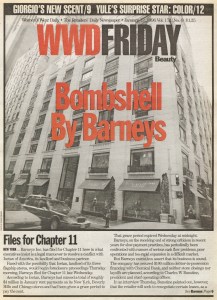 WWD's coverage of Barneys' first bankruptcy in 1996.