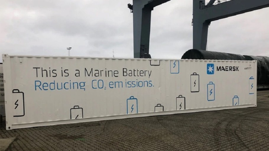 Maersk, the world’s largest container ship carrier, is piloting a battery system to improve power production and sustainability.