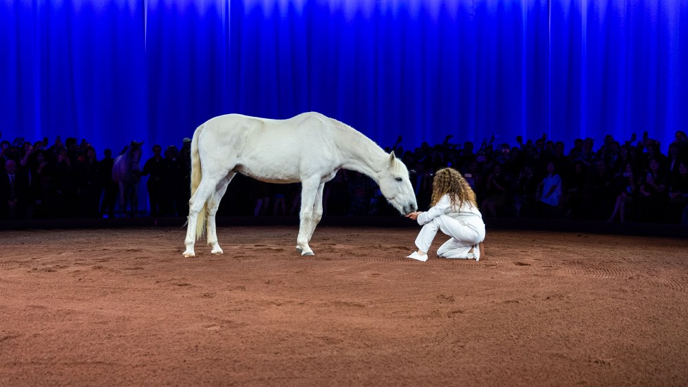 The after party featured a number of performances, including a horse ballet, in honor of the Maison's equestrian roots.