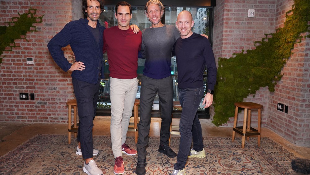 Caspar Coppetti, Roger Federer, Olivier Bernhard and David Allemann.