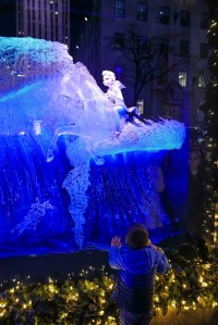 Saks' Frozen 2 themed holiday window.